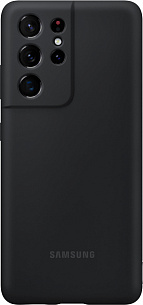 Чехол-накладка Silicone Cover для Samsung S21 Ultra (черный)